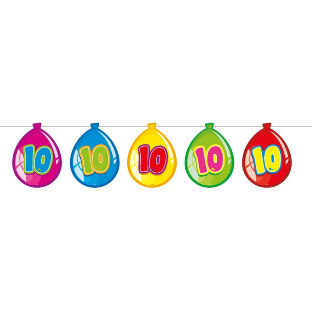Slingers 10 Jaar Ballonnen 10m van Folat koop je bij Partywinkel