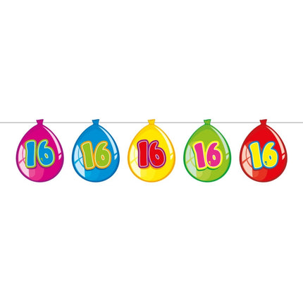 Slingers 16 Jaar Ballonnen 10m van Folat koop je bij Partywinkel