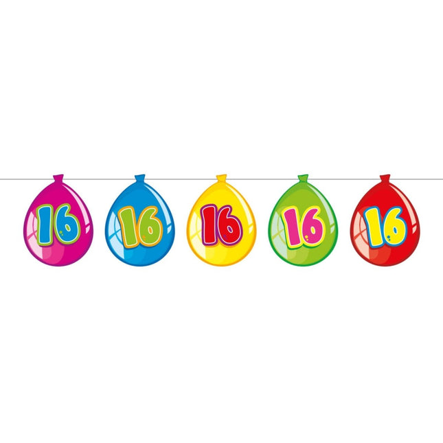 Slingers 16 Jaar Ballonnen 10m van Folat koop je bij Partywinkel