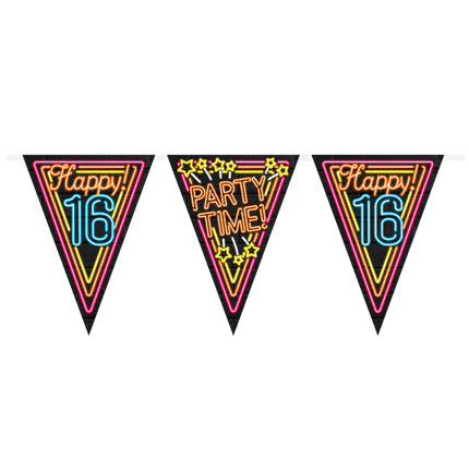 Slingers 16 Jaar Neon 10m van Paper Dreams koop je bij Partywinkel