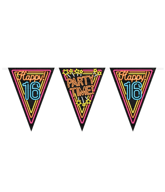 Slingers 16 Jaar Neon 10m van Paper Dreams koop je bij Partywinkel