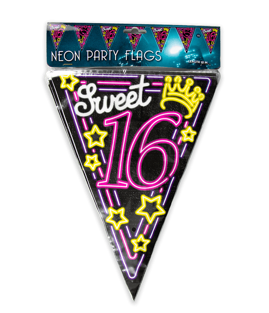 Slingers 16 jaar Sweet 16 Neon 10m van Paper Dreams koop je bij Partywinkel