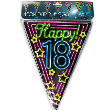 Slingers 18 Jaar Neon 10m van Paper Dreams koop je bij Partywinkel
