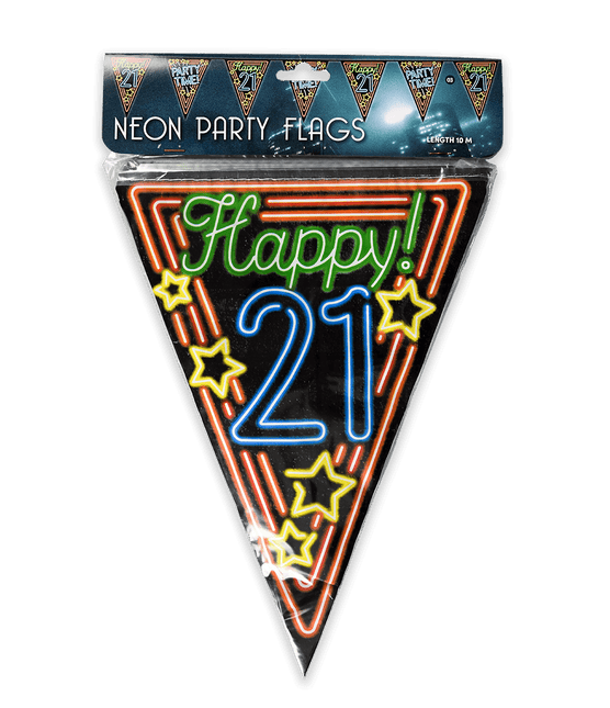 Slingers 21 Jaar Neon 10m van Paper Dreams koop je bij Partywinkel