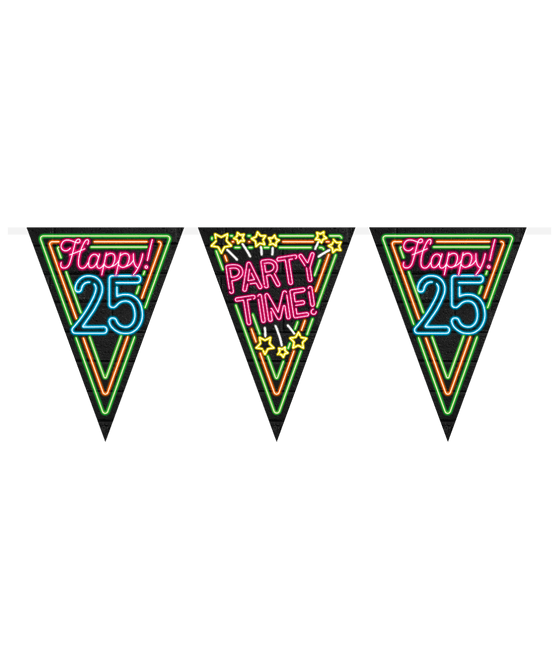 Slingers 25 Jaar Neon 10m van Paper Dreams koop je bij Partywinkel