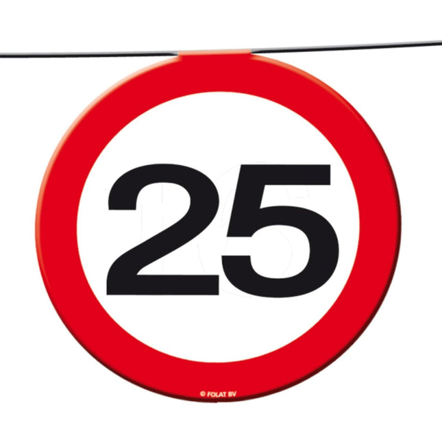 Slingers 25 Jaar Verkeersbord 12m van Folat koop je bij Partywinkel
