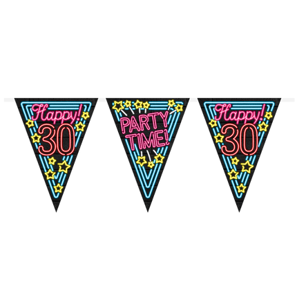 Slingers 30 Jaar Neon 10m van Paper Dreams koop je bij Partywinkel