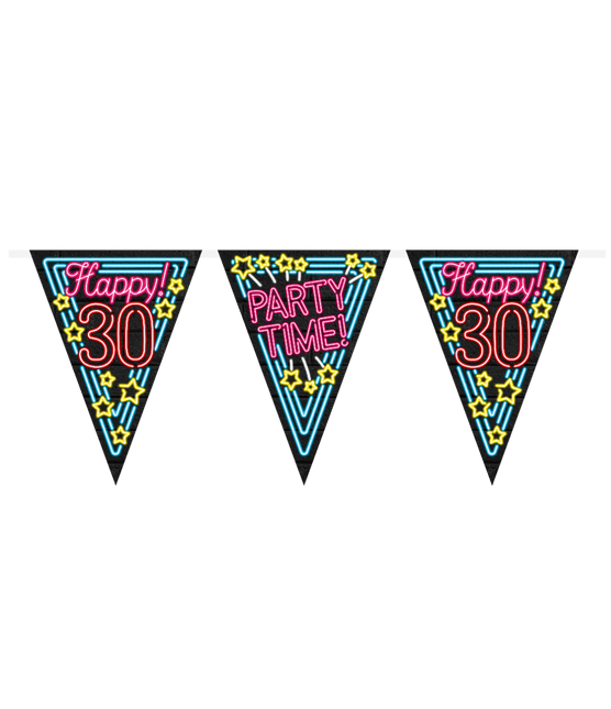 Slingers 30 Jaar Neon 10m van Paper Dreams koop je bij Partywinkel