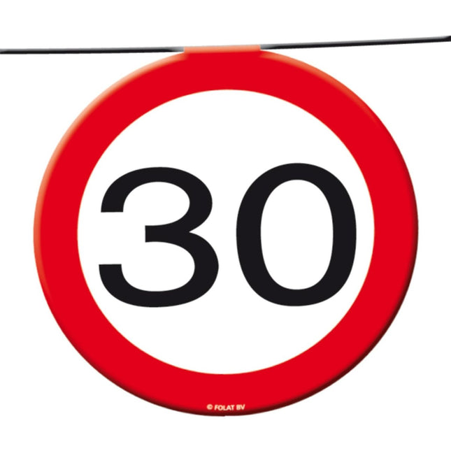 Slingers 30 Jaar Verkeersbord 12m van Folat koop je bij Partywinkel