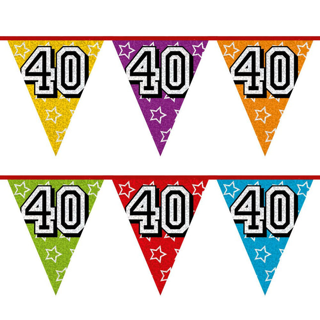 Slingers 40 Jaar Glitter 8m van Boland koop je bij Partywinkel