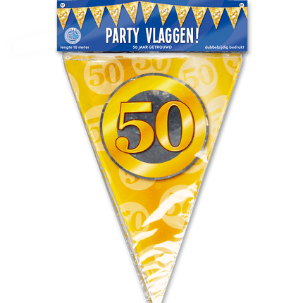 Slingers 50 Jaar Goud 10m van Paper Dreams koop je bij Partywinkel