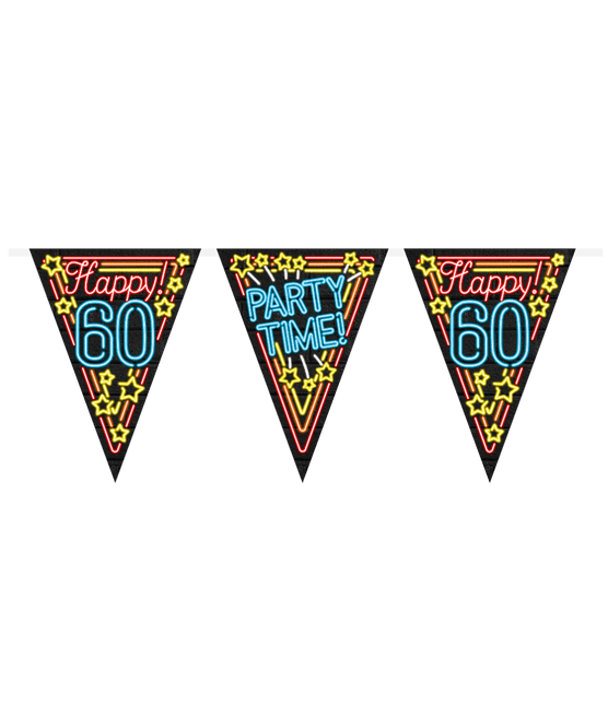 Slingers 60 Jaar Neon 10m van Paper Dreams koop je bij Partywinkel