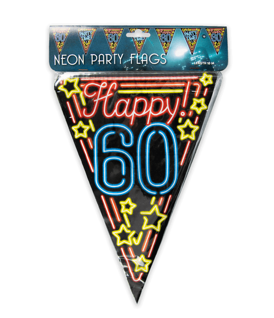Slingers 60 Jaar Neon 10m van Paper Dreams koop je bij Partywinkel