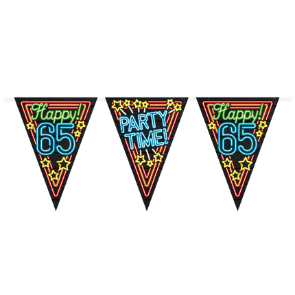 Slingers 65 Jaar Neon 10m van Paper Dreams koop je bij Partywinkel