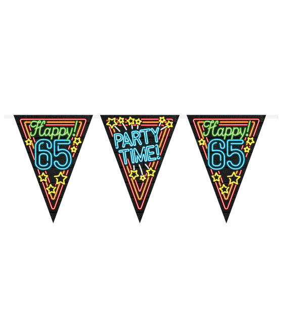 Slingers 65 Jaar Neon 10m van Paper Dreams koop je bij Partywinkel