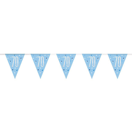 Slingers 70 Jaar Blauw 2,74m van Unique koop je bij Partywinkel