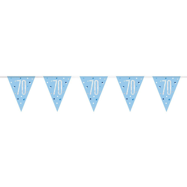 Slingers 70 Jaar Blauw 2,74m van Unique koop je bij Partywinkel