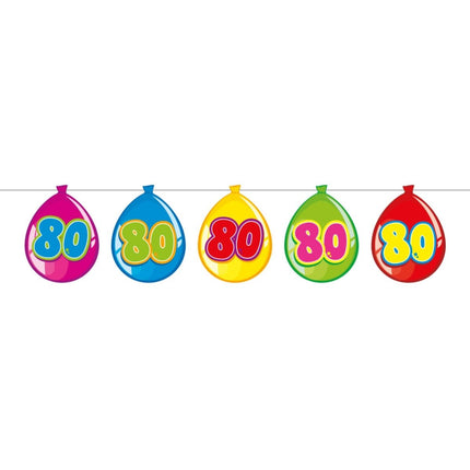 Slingers 80 Jaar Ballonnen 10m van Folat koop je bij Partywinkel