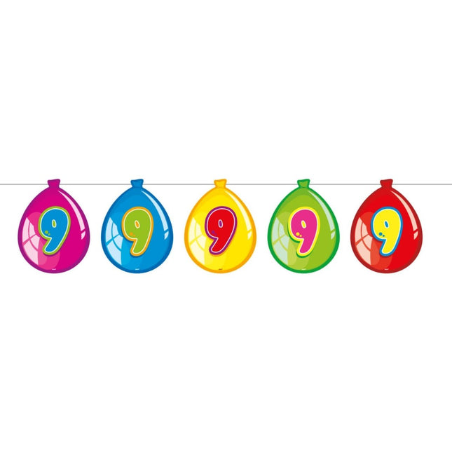 Slingers 9 Jaar Ballonnen 10m van Folat koop je bij Partywinkel