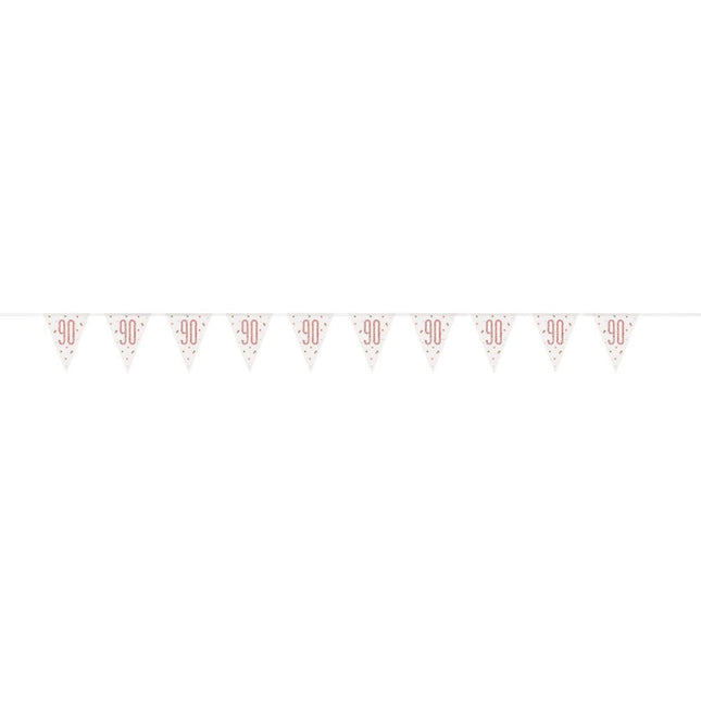 Slingers 90 Jaar Rose Goud 2,74m van Unique koop je bij Partywinkel
