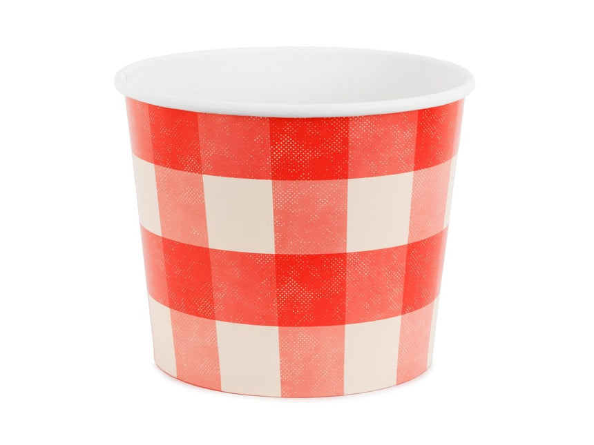 Snackbakjes Ruitjespatroon, 14 cm, mix van Partydeco koop je bij Partywinkel