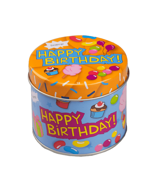 Snoepblik Happy Birthday 9cm van Paper Dreams koop je bij Partywinkel