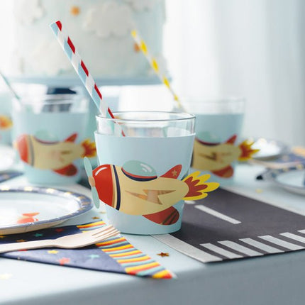 Space Bekerhulzen 23cm 6st van Partydeco koop je bij Partywinkel