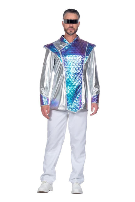 Space Jas Heren Metallic van Wilbers & Wilbers koop je bij Partywinkel