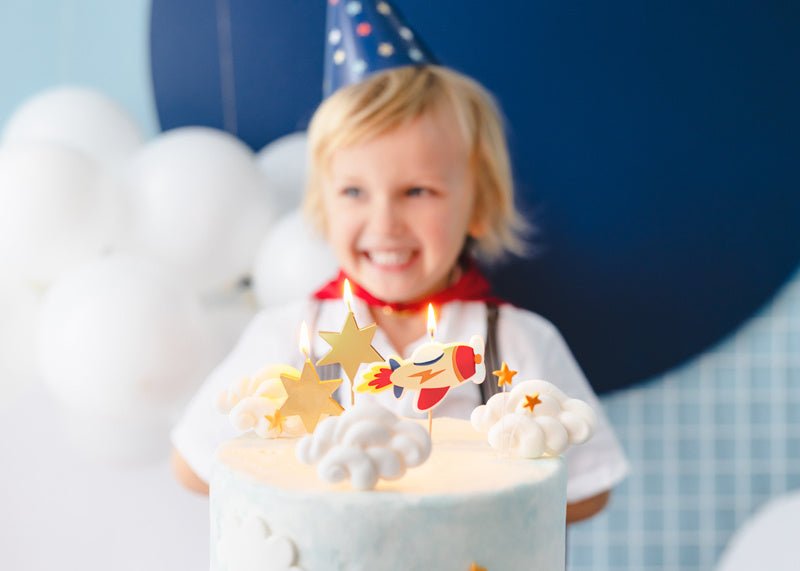 Space Kaarsen 3st van Partydeco koop je bij Partywinkel