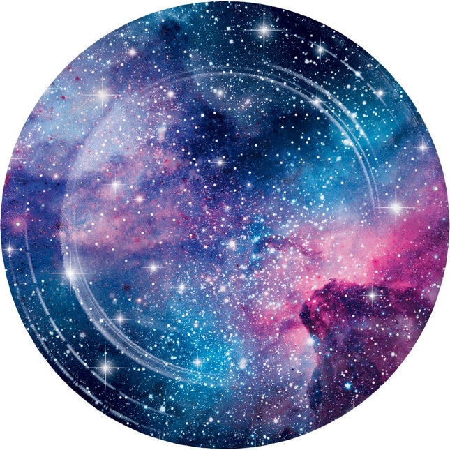 Space Party Borden Papier 23cm 8st van Creative Converting koop je bij Partywinkel