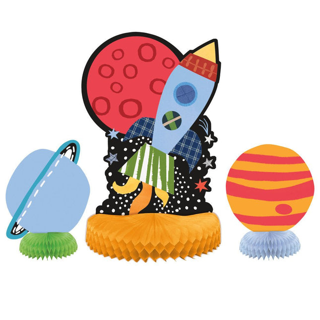 Space Tafeldecoratie 3st van Unique koop je bij Partywinkel