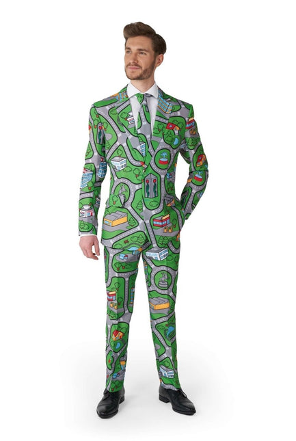 Speelkleed Groen Pak Heren Suitmeister van Suitmeister koop je bij Partywinkel