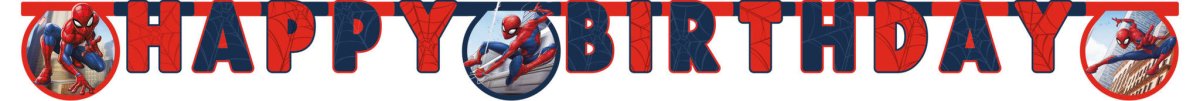 Spiderman Letterslinger Happy Birthday 2m van Procos koop je bij Partywinkel