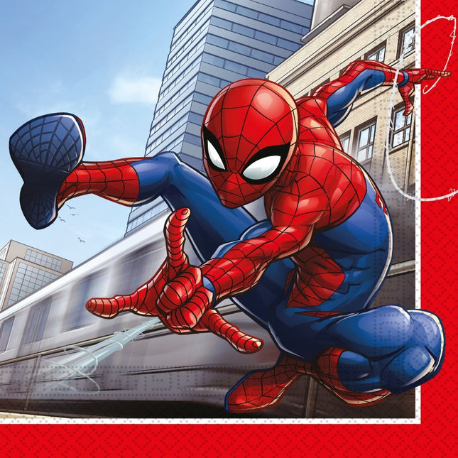 Spiderman Servetten 33cm 20st van Procos koop je bij Partywinkel