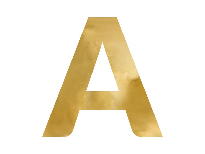 Spiegelletter A Goud 61cm van Partydeco koop je bij Partywinkel
