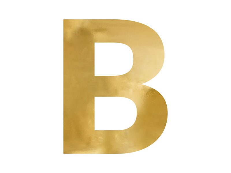 Spiegelletter B Goud 60cm van Partydeco koop je bij Partywinkel