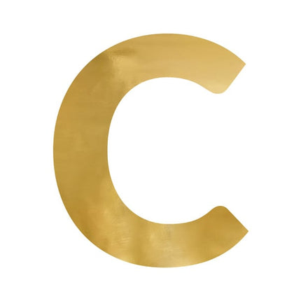 Spiegelletter C Goud 61cm van Partydeco koop je bij Partywinkel