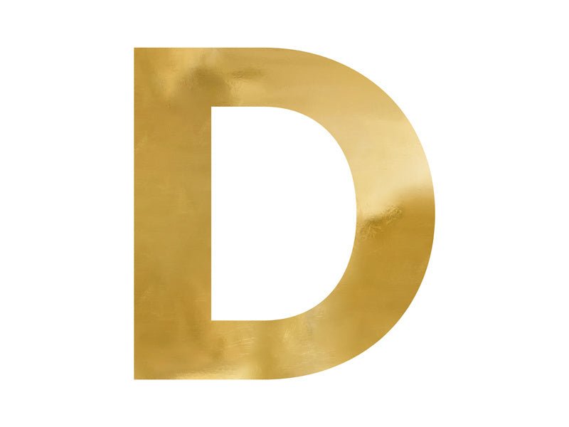 Spiegelletter D Goud 60cm van Partydeco koop je bij Partywinkel