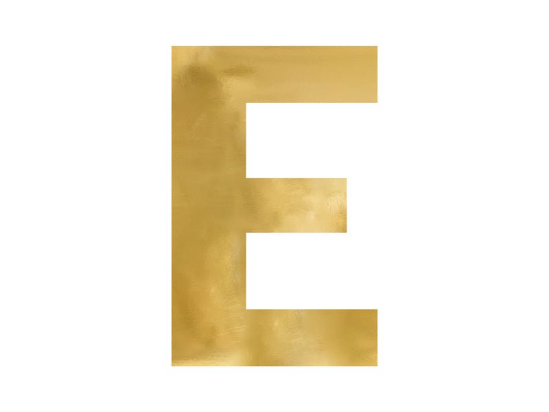 Spiegelletter E Goud 60cm van Partydeco koop je bij Partywinkel