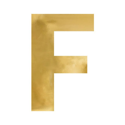 Spiegelletter F Goud 60cm van Partydeco koop je bij Partywinkel