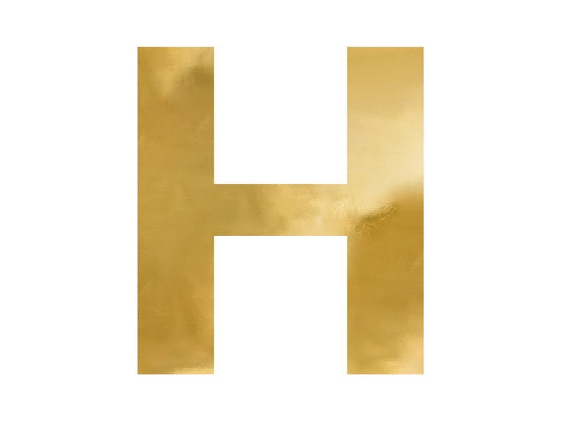 Spiegelletter H Goud 60cm van Partydeco koop je bij Partywinkel