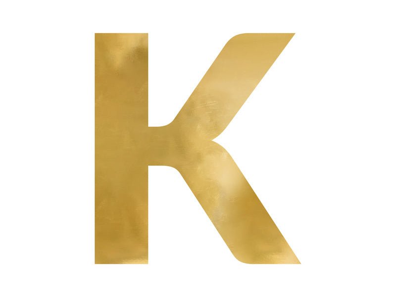 Spiegelletter K Goud 60cm van Partydeco koop je bij Partywinkel