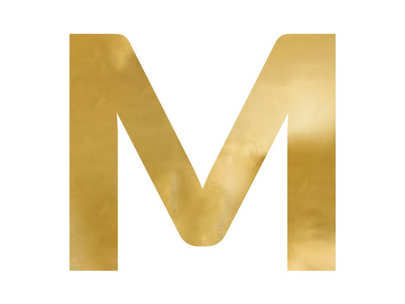Spiegelletter M Goud 68cm van Partydeco koop je bij Partywinkel