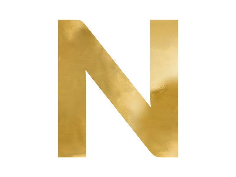 Spiegelletter N Goud 60cm van Partydeco koop je bij Partywinkel