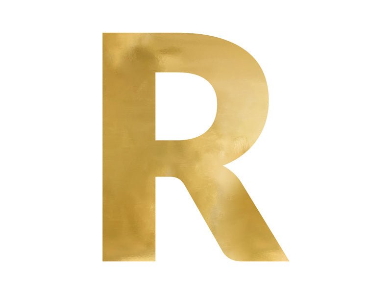Spiegelletter R Goud 60cm van Partydeco koop je bij Partywinkel