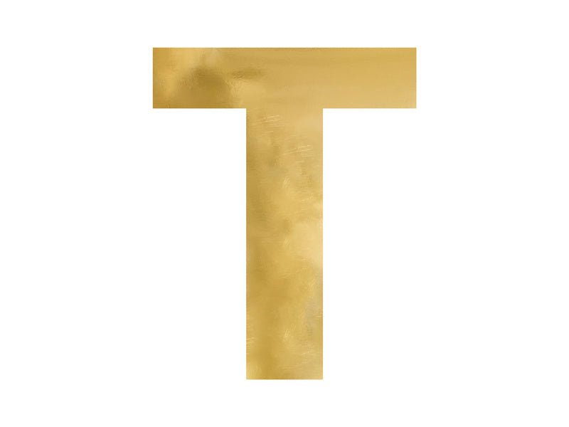 Spiegelletter T Goud 60cm van Partydeco koop je bij Partywinkel