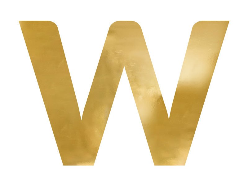 Spiegelletter W Goud 88cm van Partydeco koop je bij Partywinkel