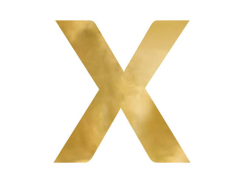 Spiegelletter X Goud 60cm van Partydeco koop je bij Partywinkel