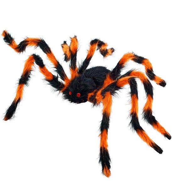 SPIN MET BUIGBARE HARIGE POTEN ZWART/ORANJE 80 CM van Widmann koop je bij Partywinkel