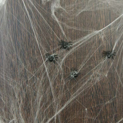 Spinnenweb met 6 Spinnen 20gr van Folat koop je bij Partywinkel